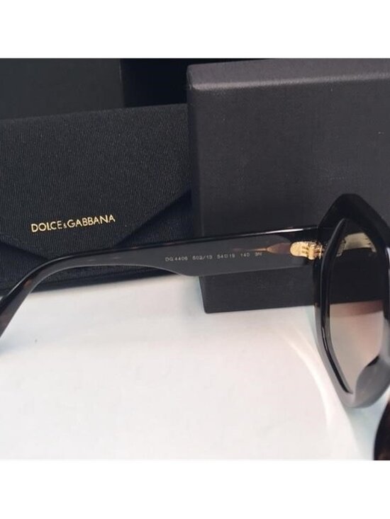 New Auth Dolce & Gabbana  DG 4406 Havana Geometric Sunglasses